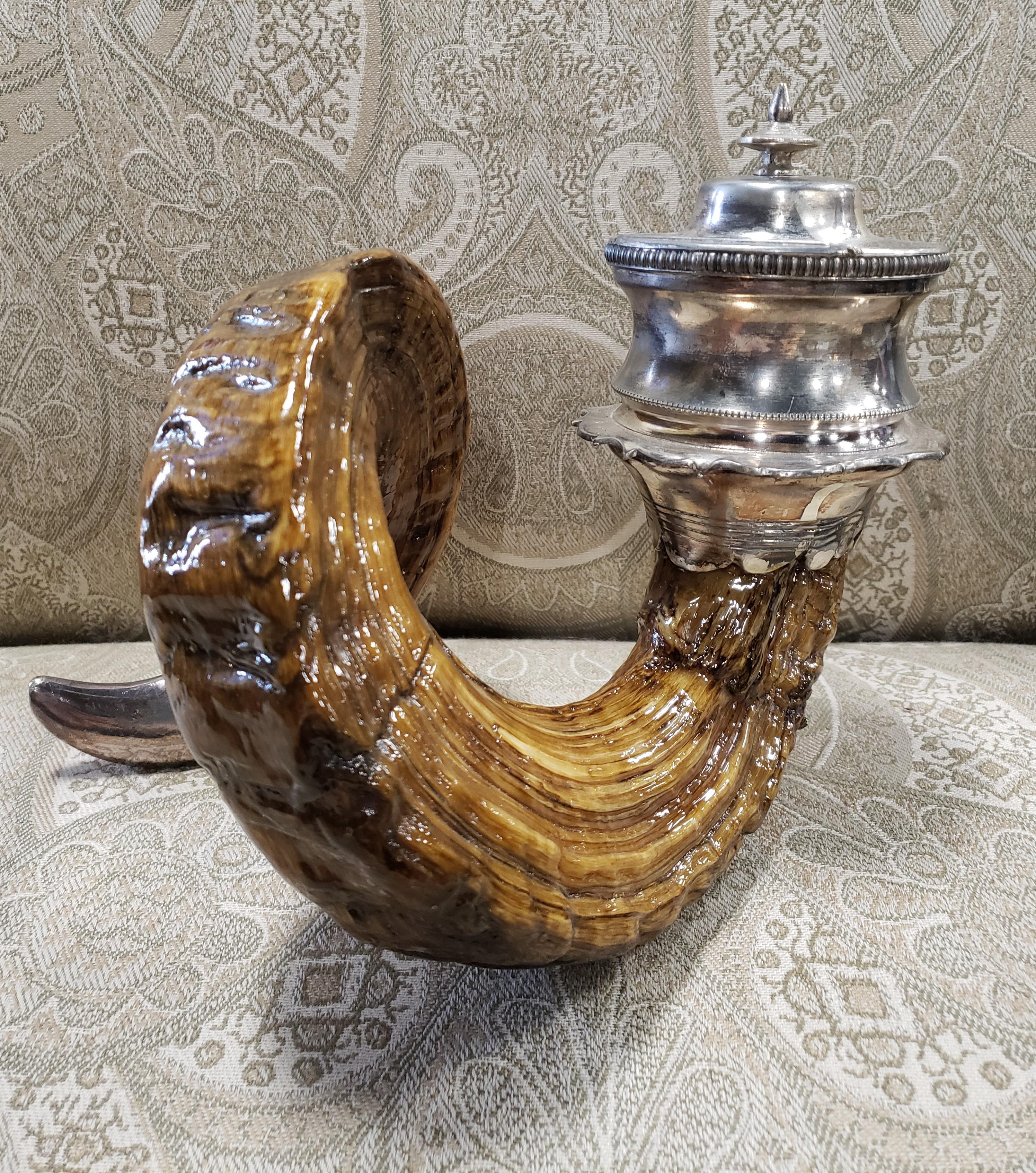 Other 17th Century Ram Horn Snuff Box and Inkwell