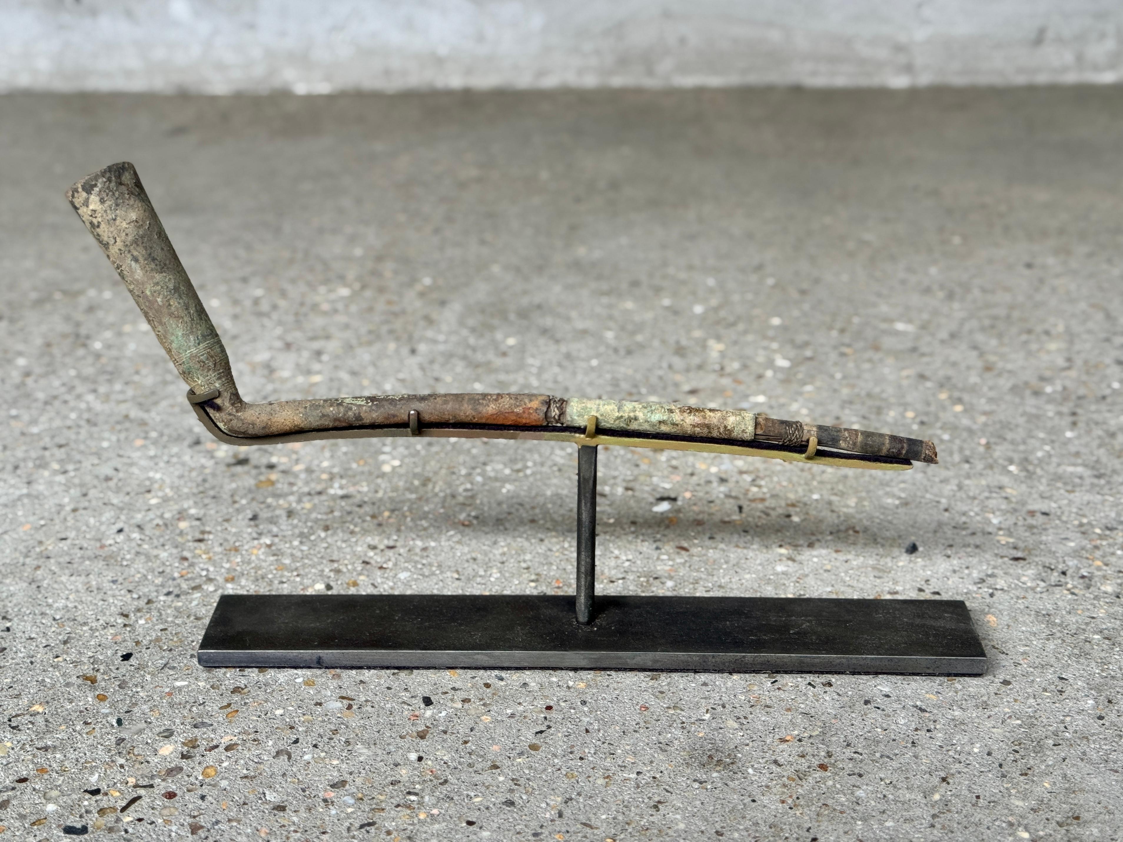 Vietnamien Rare pipe à tabac médiévale d'Asie du Sud-Est du 17e siècle en vente