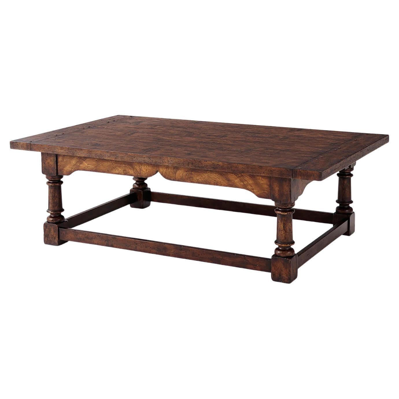 17th Century Refectory Form Cocktail Table For Sale