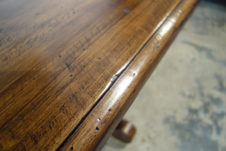 17th C Style Italian Solid Walnut 60x34 Coffee Table finish & size options For Sale 3