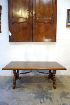 17th C Style Italian Solid Walnut 60x34 Coffee Table finish & size options