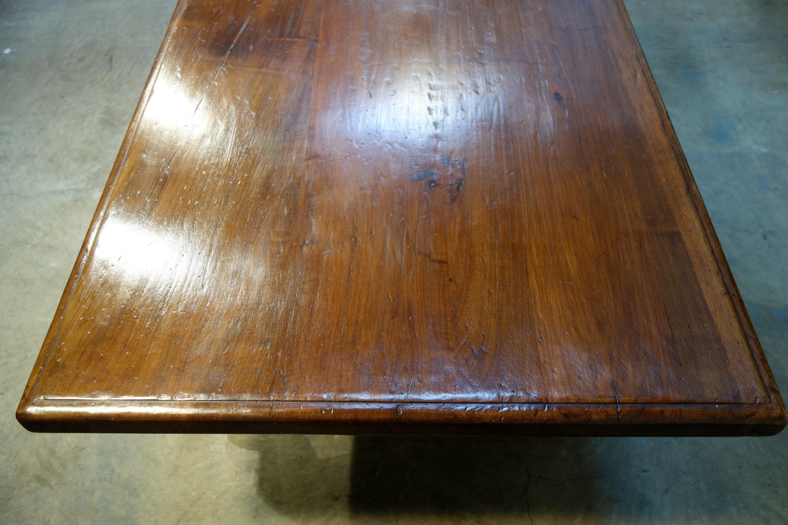 17th C Refectory Style Dark Italian Walnut LIRA Table with size & finish options For Sale 4