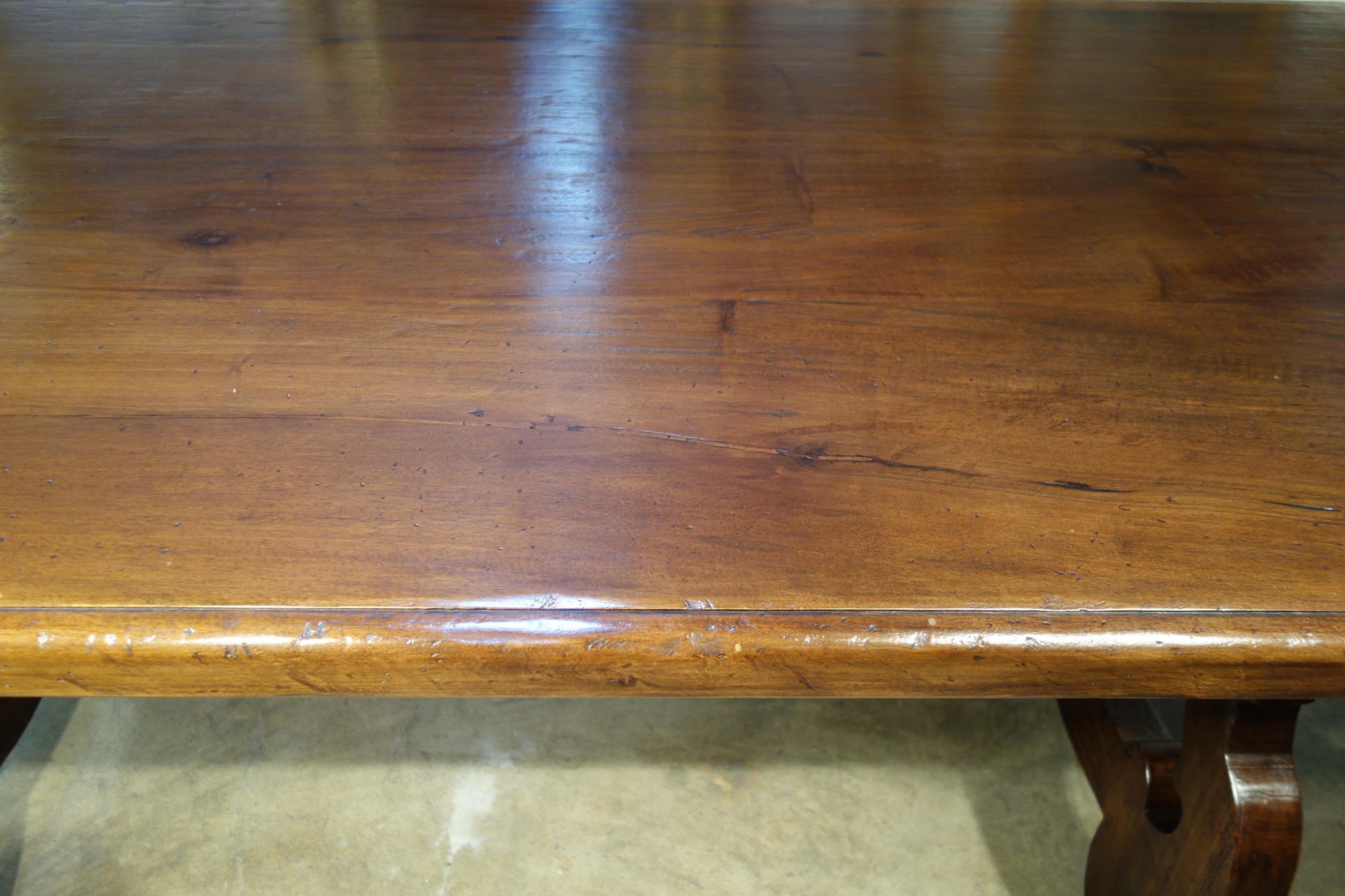 17th C Refectory Style Dark Italian Walnut LIRA Table with size & finish options For Sale 1
