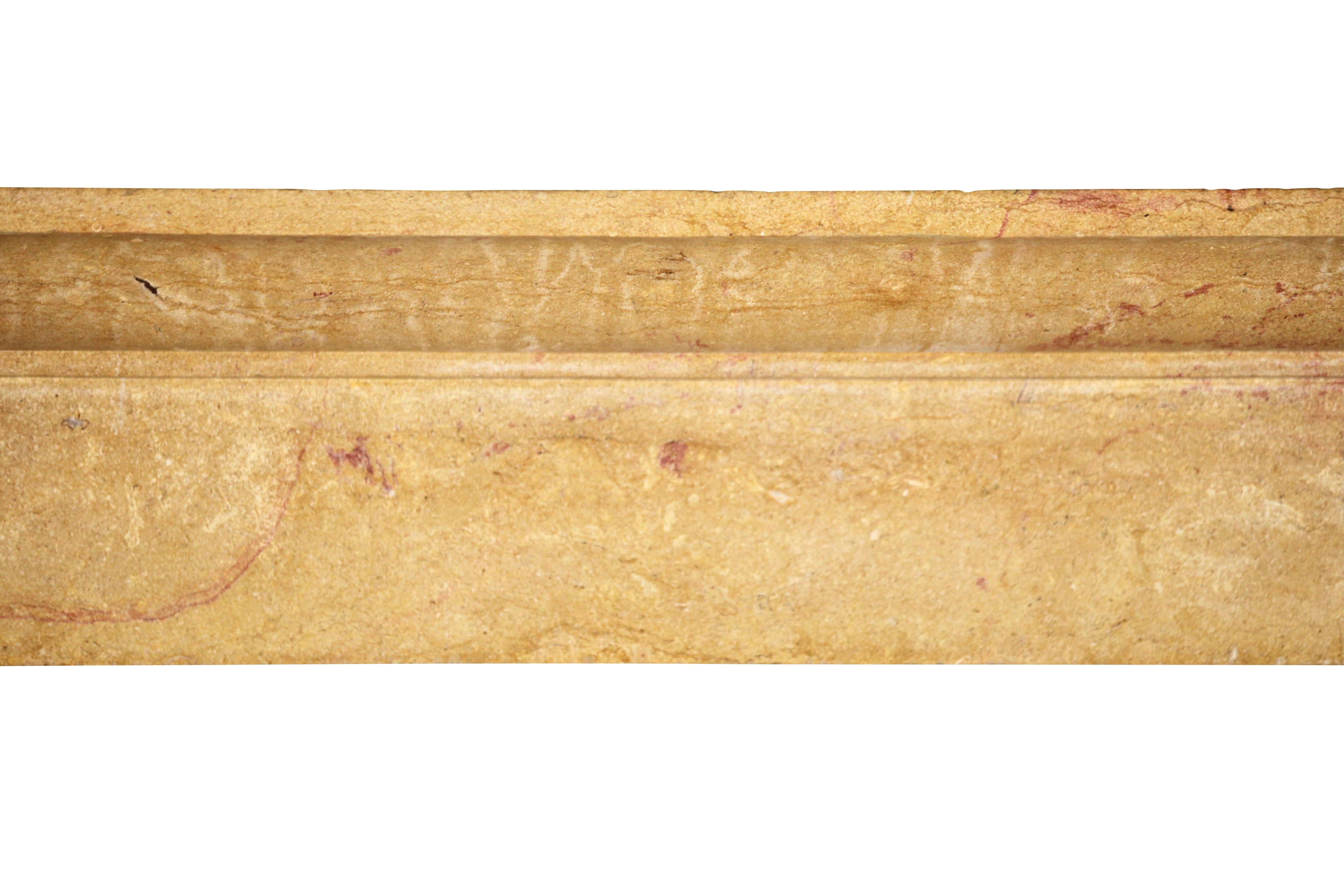 17th Century Refined Luxury Palladian French Marble-Stone Fireplace Surround For Sale 6
