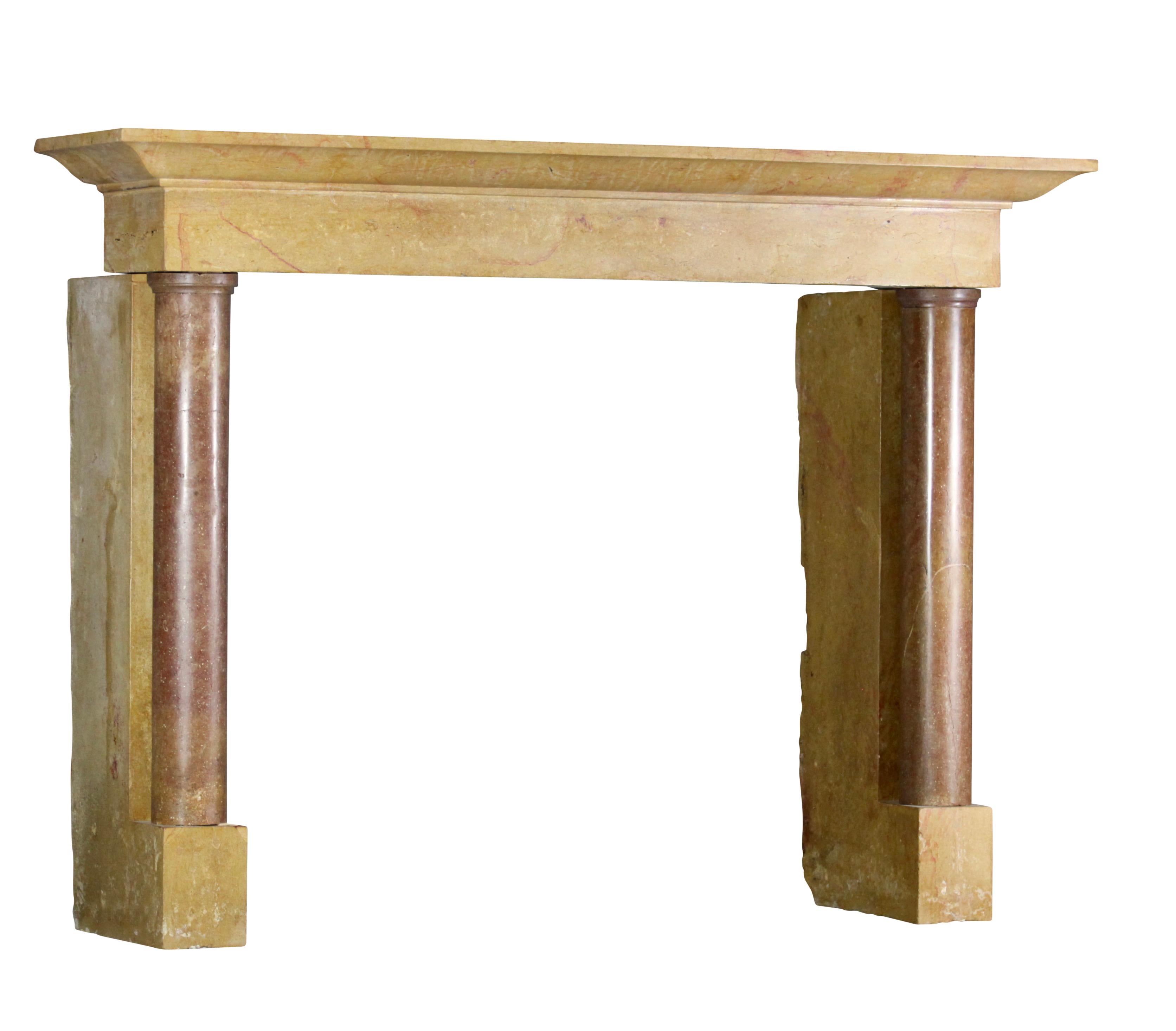 17th Century Refined Luxury Palladian French Marble-Stone Fireplace Surround For Sale 2