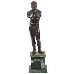 17th Century Renaissance Patinated Bronze Figure of Hercules