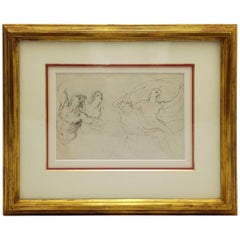 17th Century Renaissance Drawing Giovanni Francesco Barbieri, Italy, 1591-1666