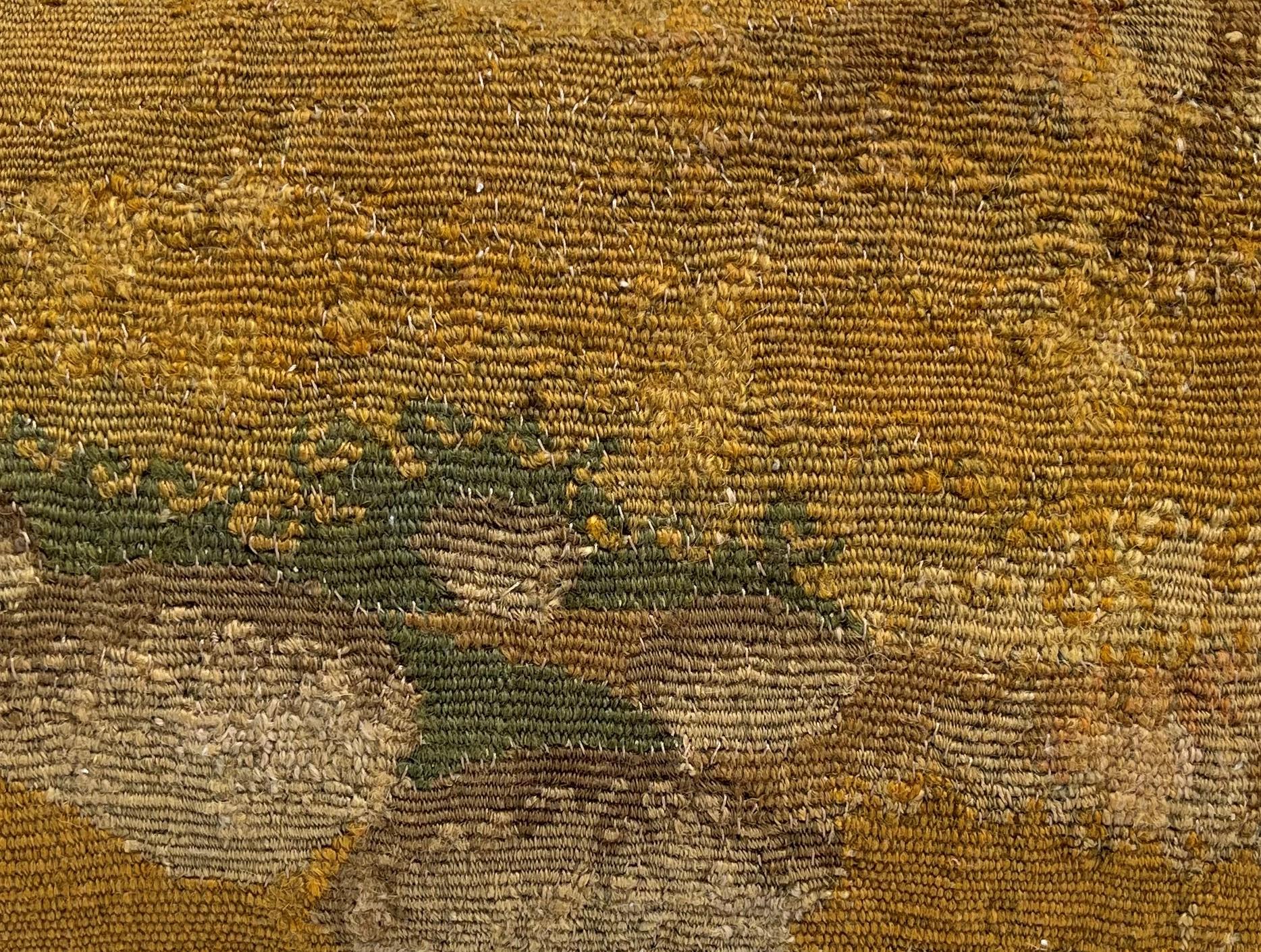 Empire 17th Century Renaissance Flemish Tapestry Pillow For Sale