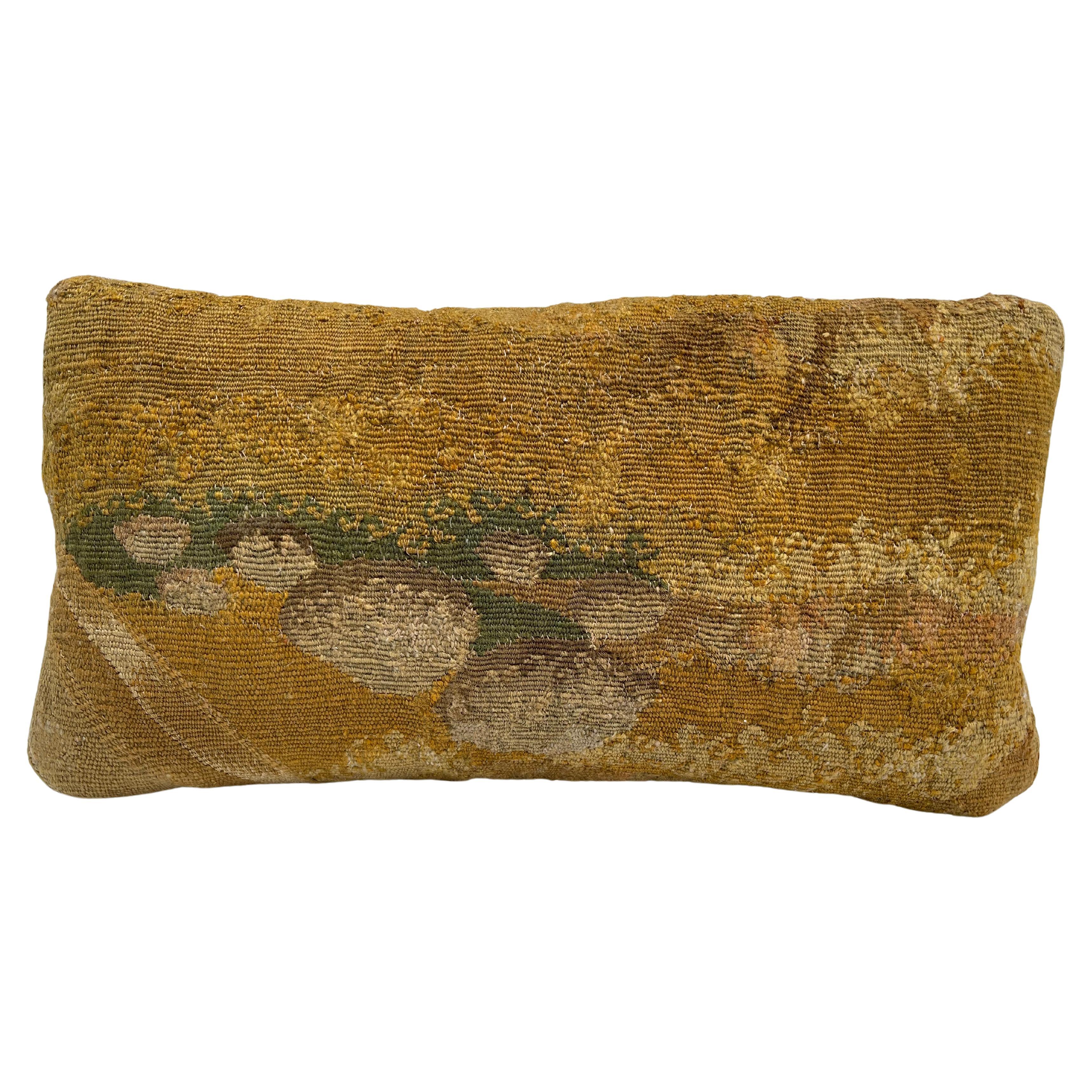 17th Century Renaissance Flemish Tapestry Pillow For Sale