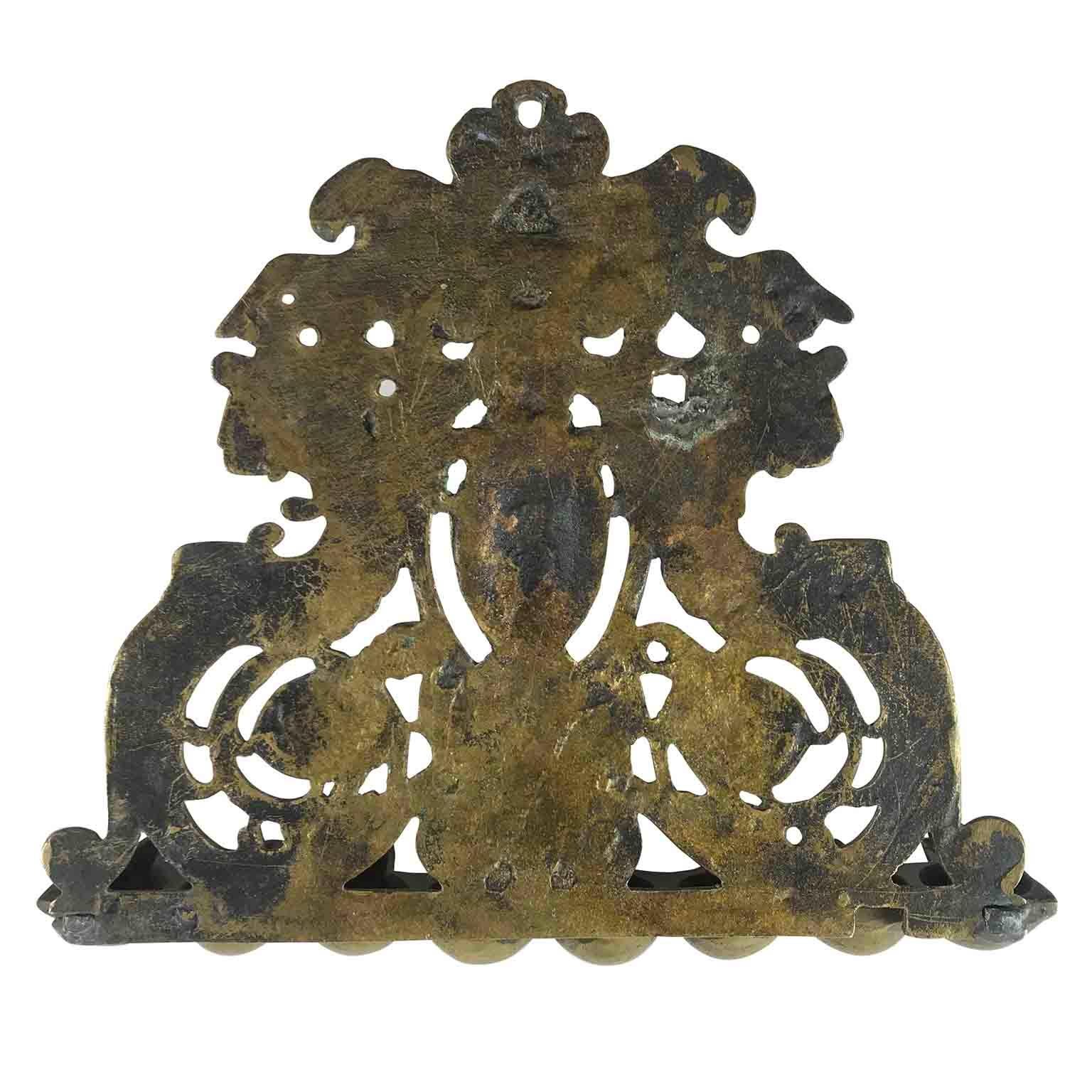 17th Century Renaissance Italian Bronze Hanukkah Lamp Menorah 8
