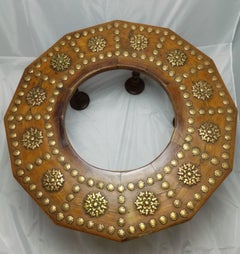 17th Century Renaissance Nomad Walnut Inlays Gold bronze Trim Year Table