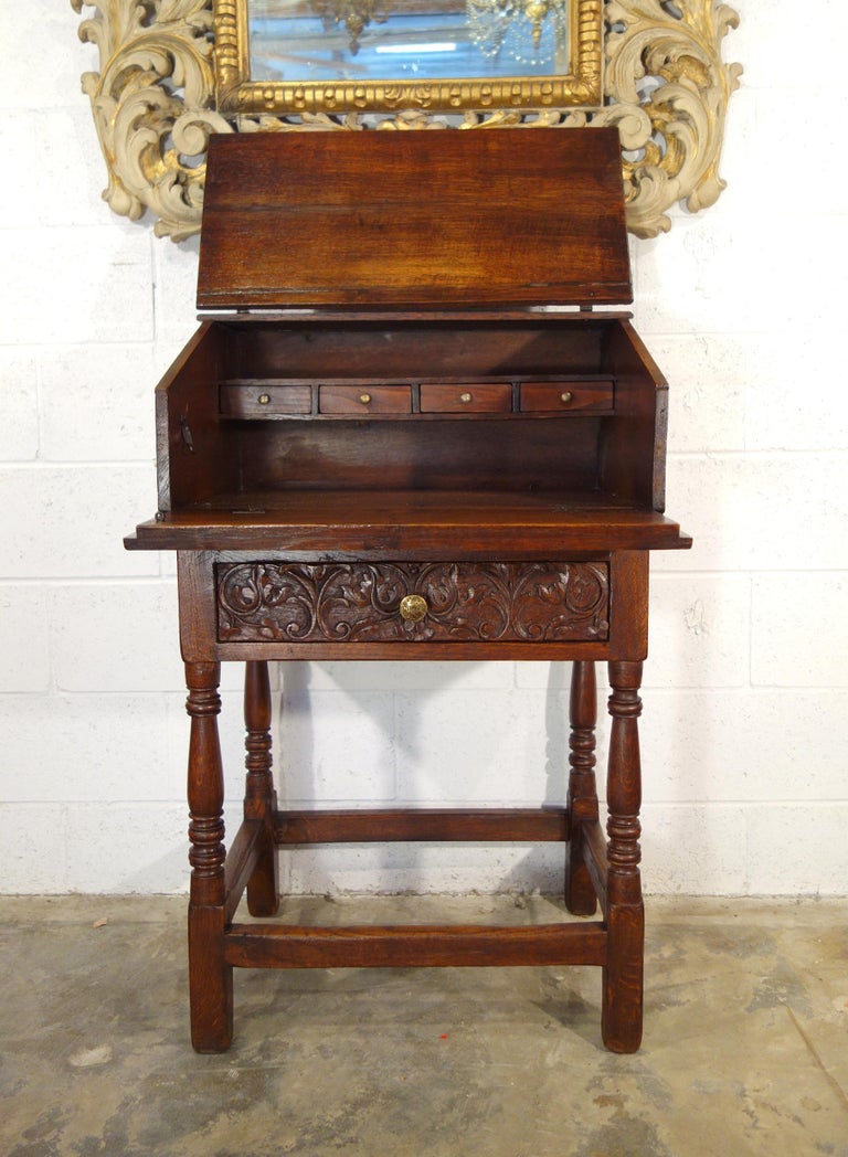 17th Century Renaissance Italian Chestnut Leggio Music Desk, Base ...