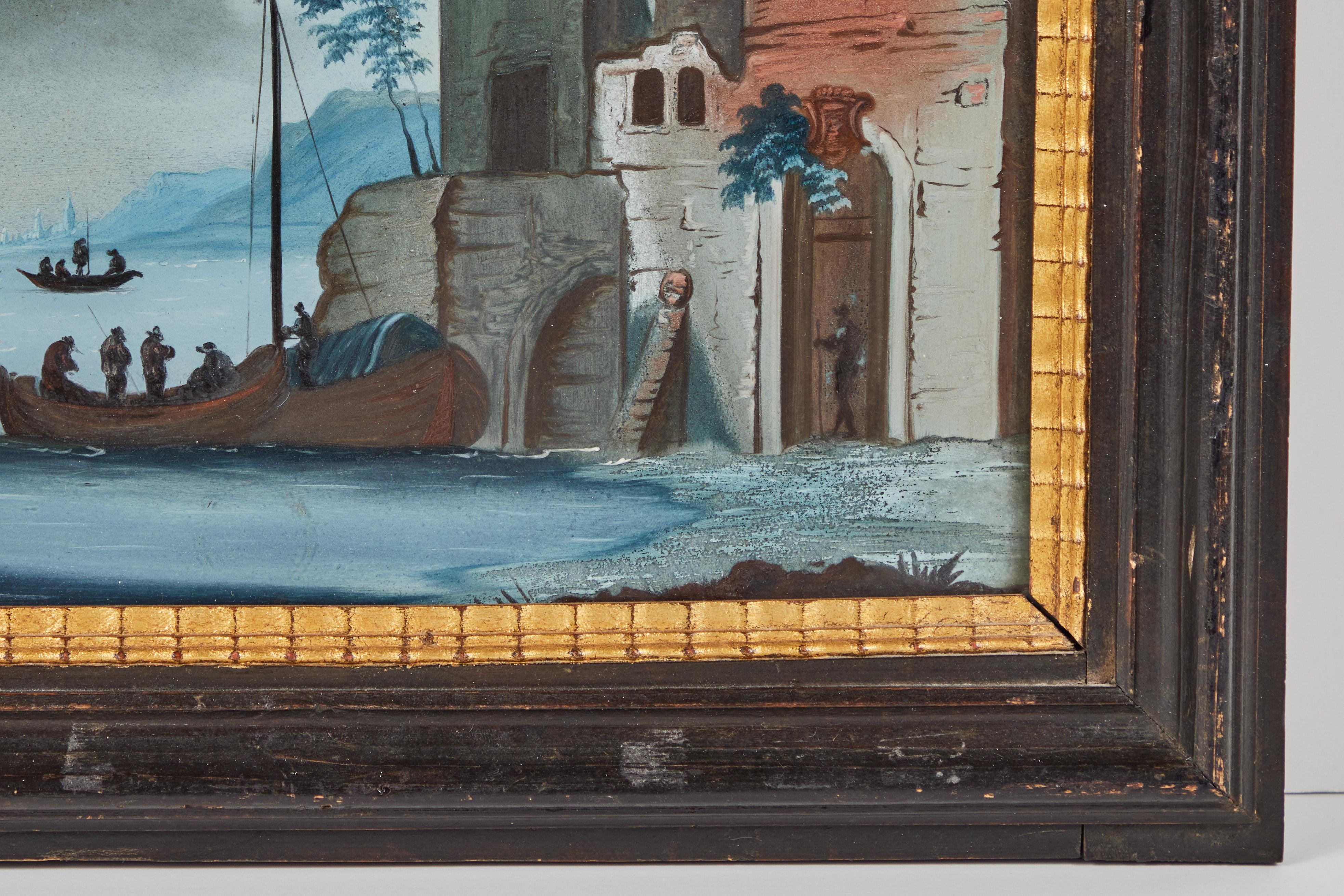 Dutch 17th Century Reverse Glass Paintings