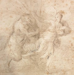 17th Century Roman School, Nymph Pursued by A Satyr