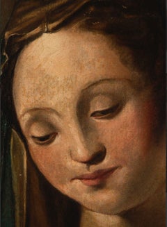 17th-Century Roman School - Praying Virgin
