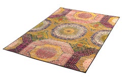 Rug & Kilim's 17th Century Rug Inspired Medallion Gold and Purple Piece