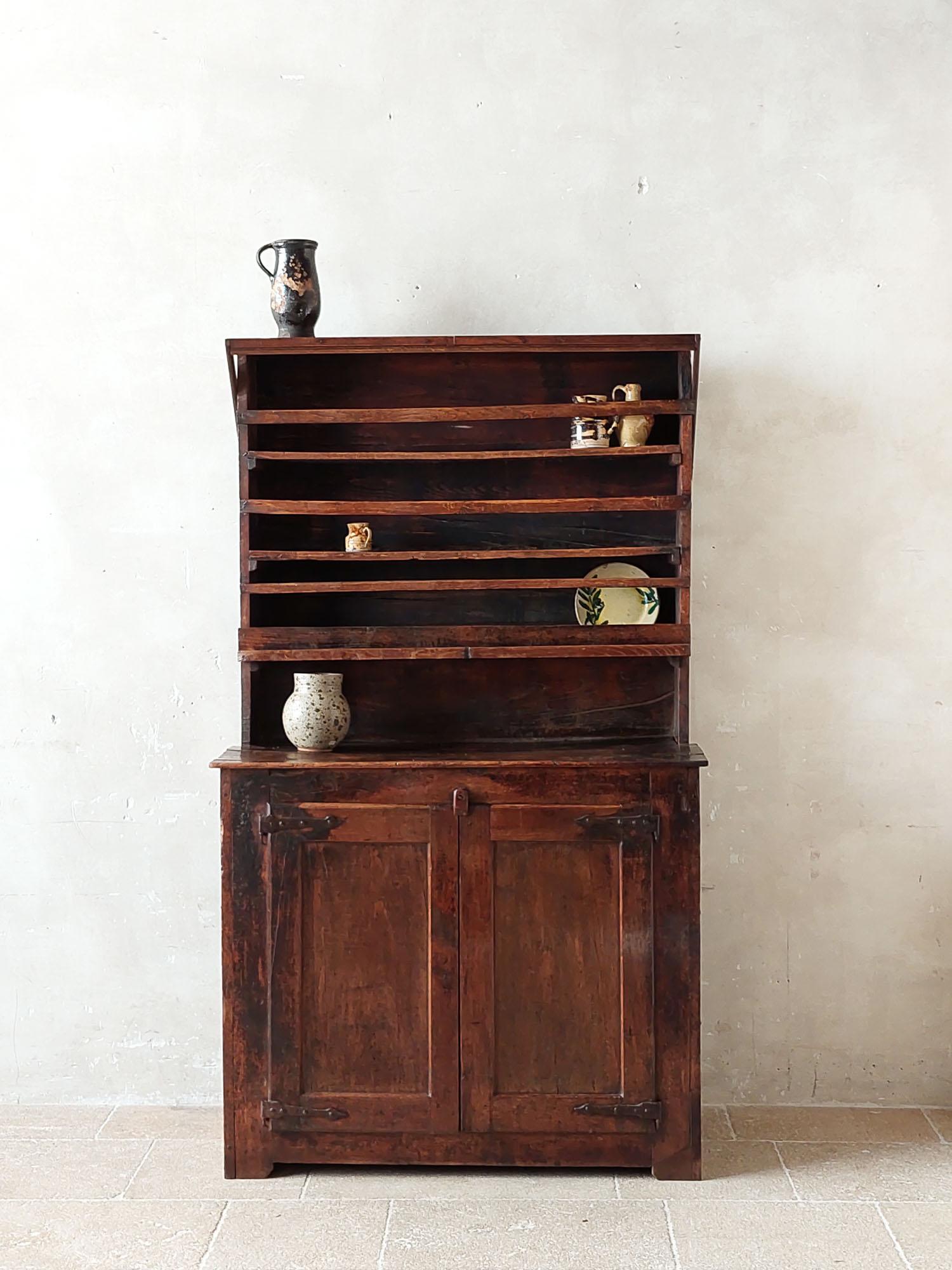 17th Century Rural French Oak Kitchen Cabinet, wabi-sabi 8
