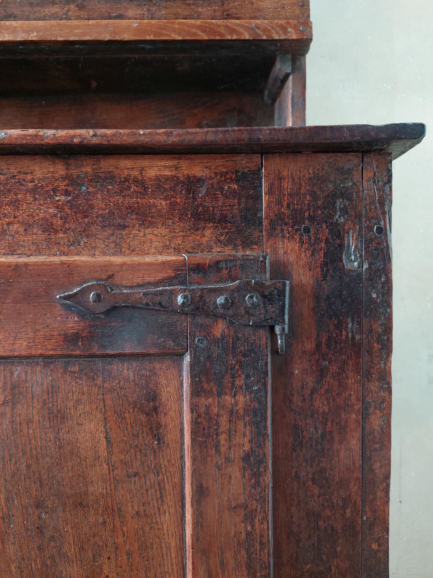 17th Century Rural French Oak Kitchen Cabinet, wabi-sabi 4