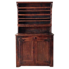 Antique 17th Century Rural French Oak Kitchen Cabinet, wabi-sabi