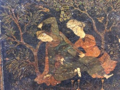 17th Century, Safavid Painting on a Wooden Panel