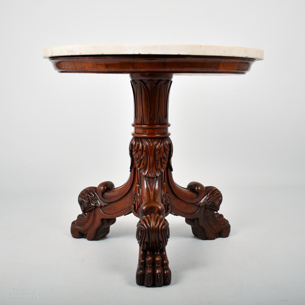 Inlay 17th Century Scagliola Circular Table For Sale