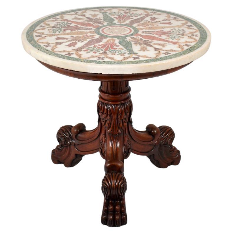 17th Century Scagliola Circular Table For Sale