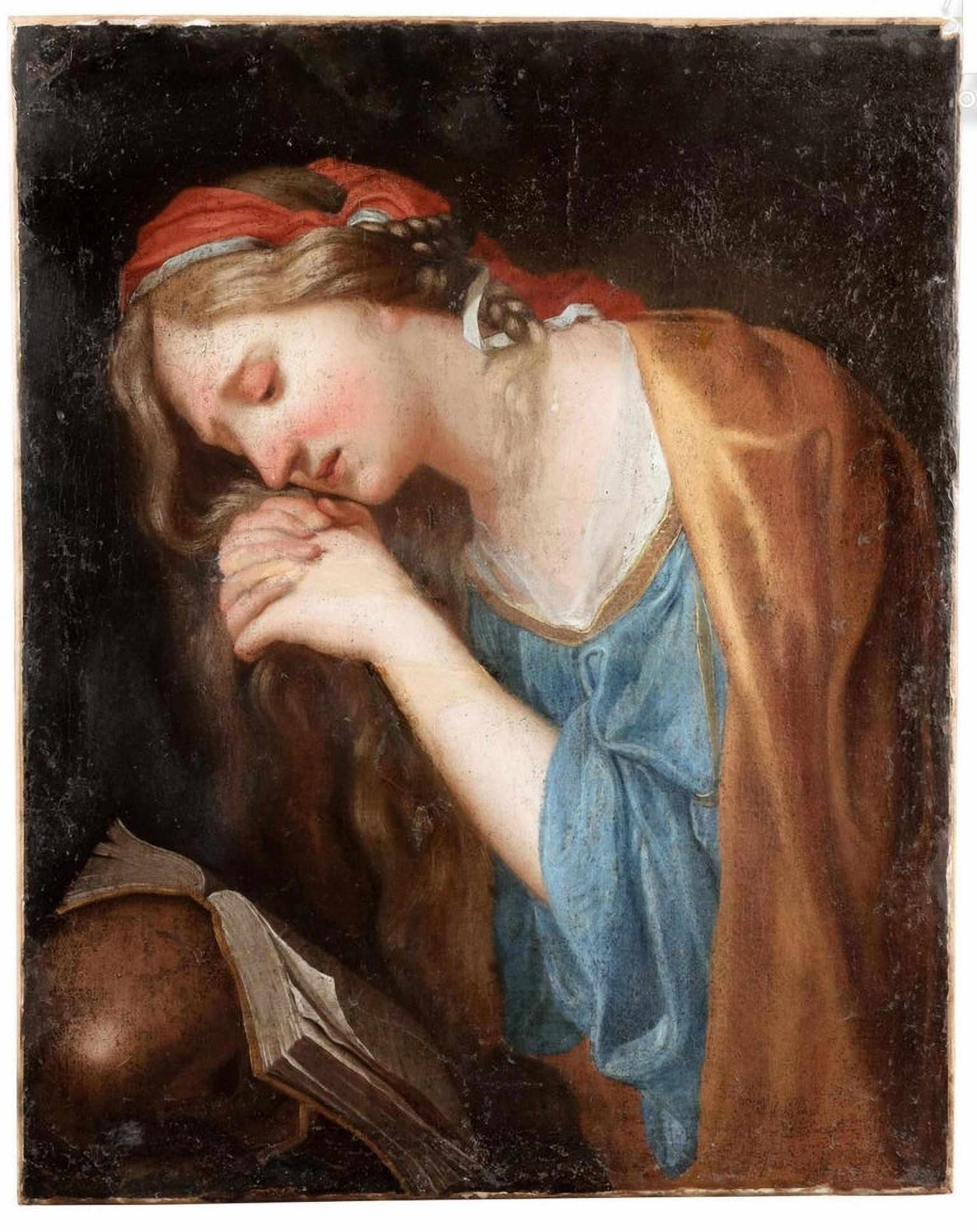 Français École du XVIIe siècle, d'après Charles Le Brun  Sainte-Madeleine en prière