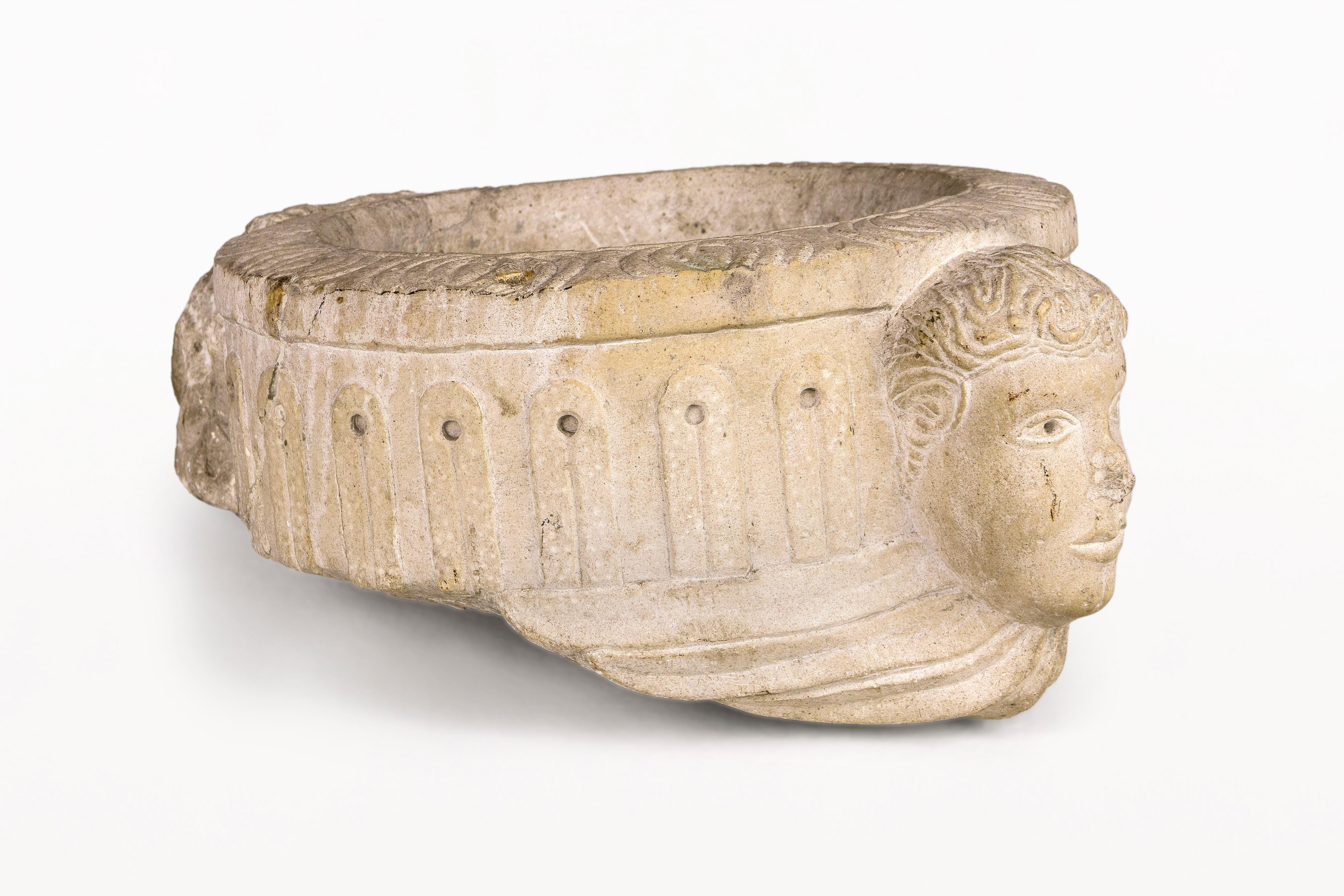 Renaissance 17th Century Sculpted Stone Benitier, Circa 1600’s, Spain For Sale