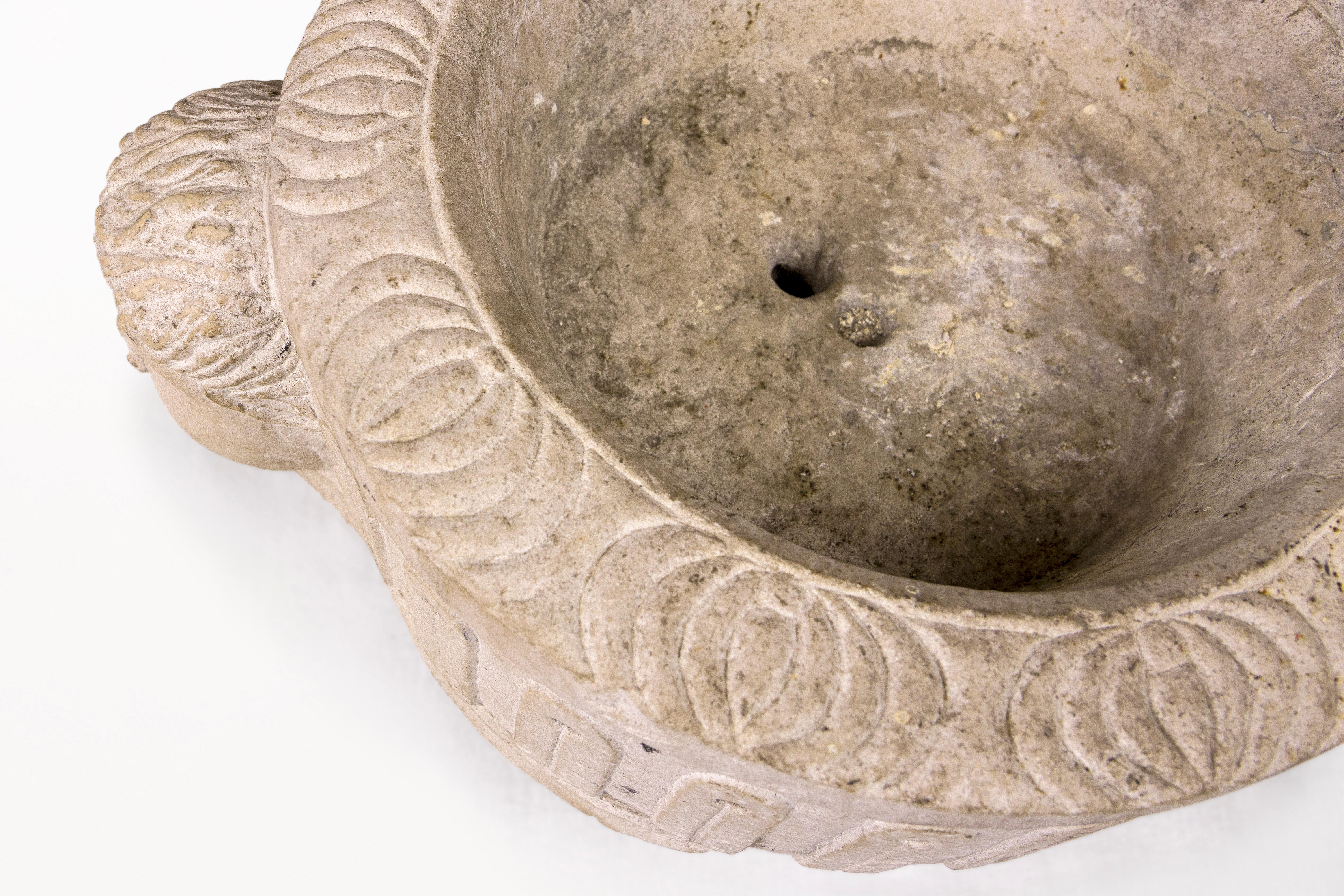 17th Century Sculpted Stone Benitier, Circa 1600’s, Spain For Sale 3