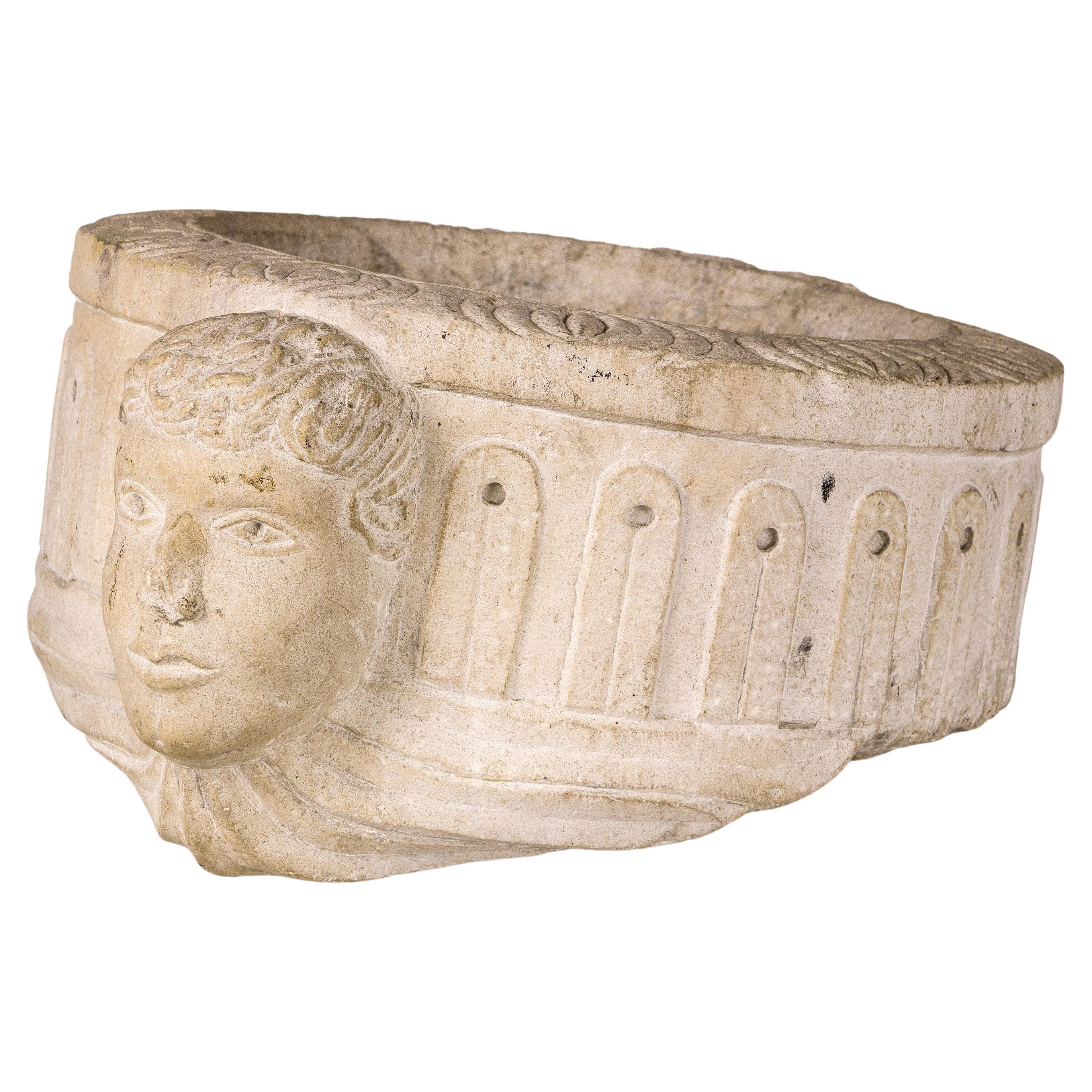 17th Century Sculpted Stone Benitier, Circa 1600’s, Spain For Sale
