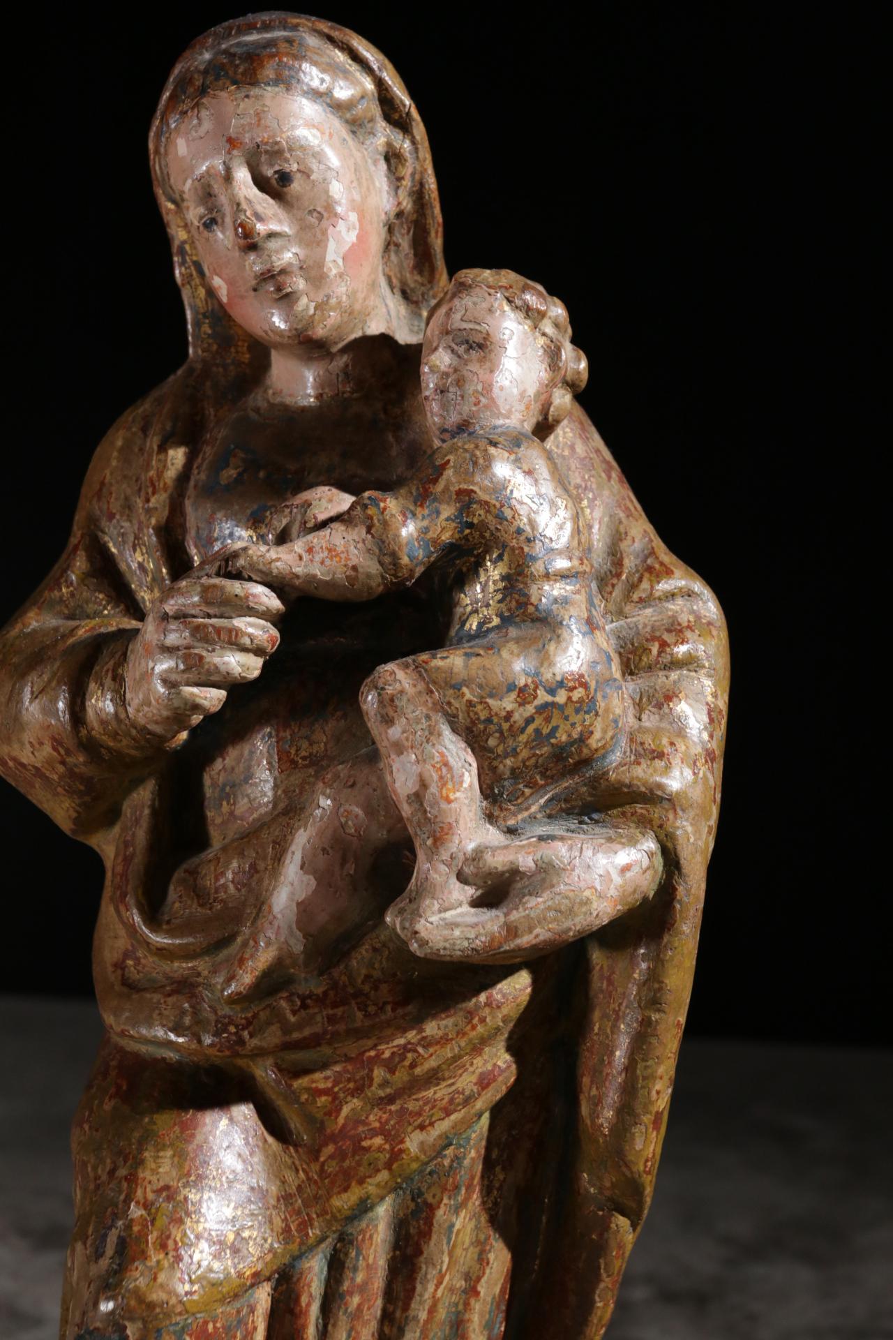 Hand-Carved 17th Century Sculpture Wood 