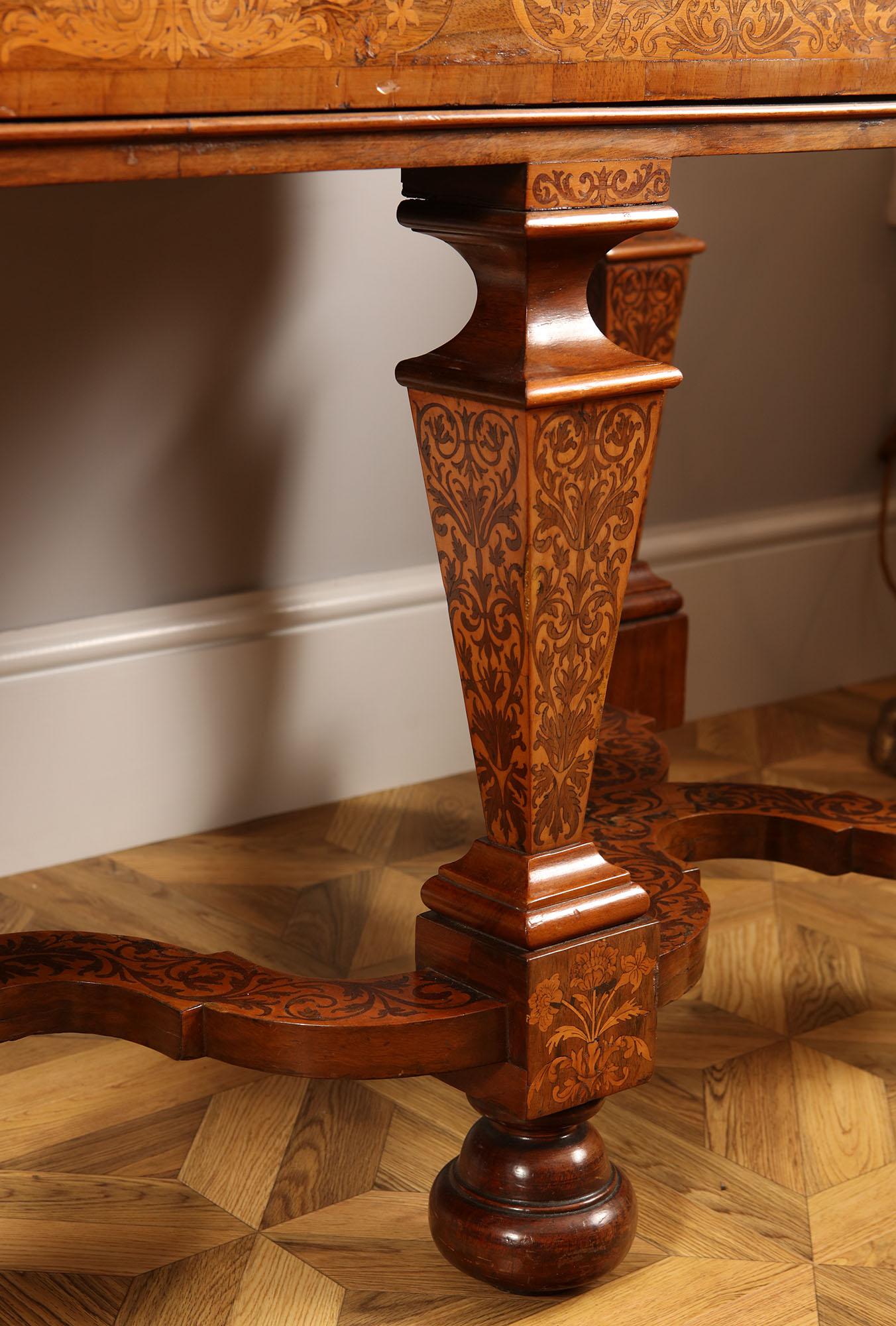 Dutch 17th Century Seaweed Marquetry Cabinet on Stand