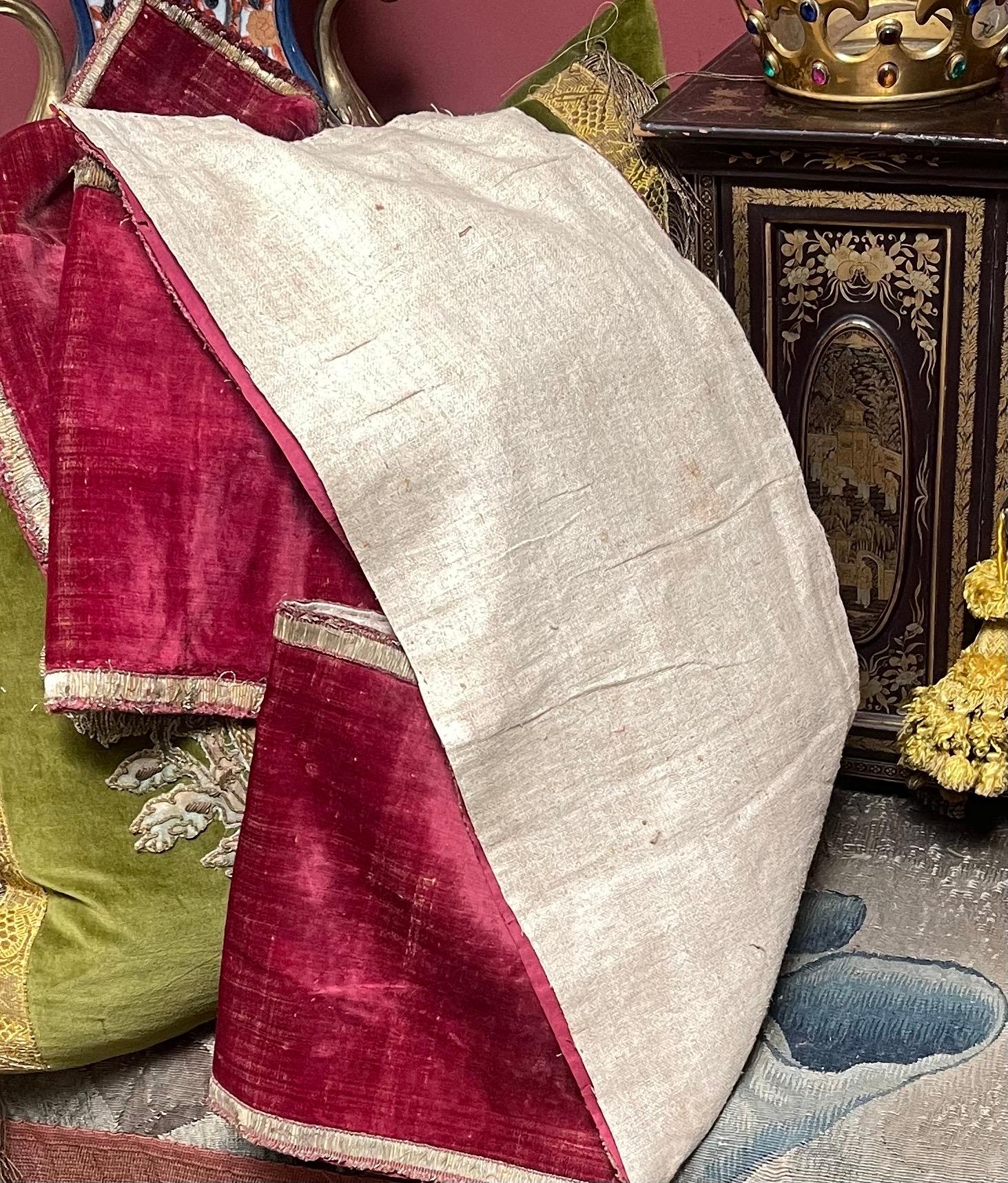Italian 17th Century Silk Velvet Panel