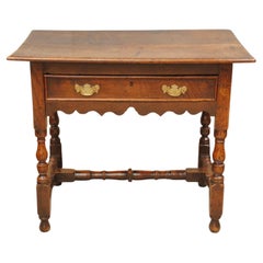 17th Century Single Drawer Oak Side Table