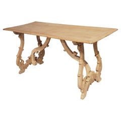 17th Century Single Plank Bleached Walnut Table from Lucca, Italy