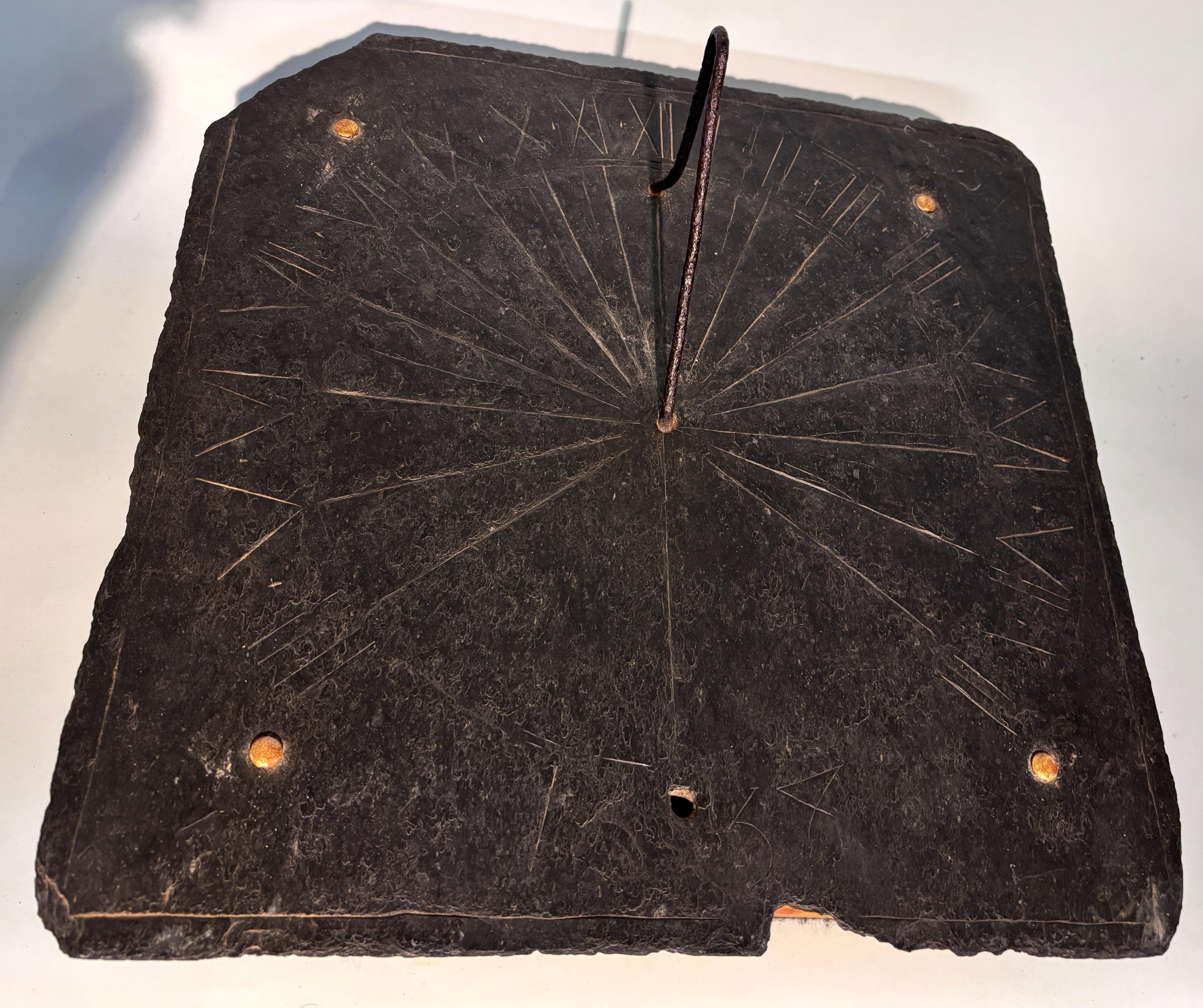 18th Century and Earlier 17th Century Slate Sundial, Decorated And Dated For Sale