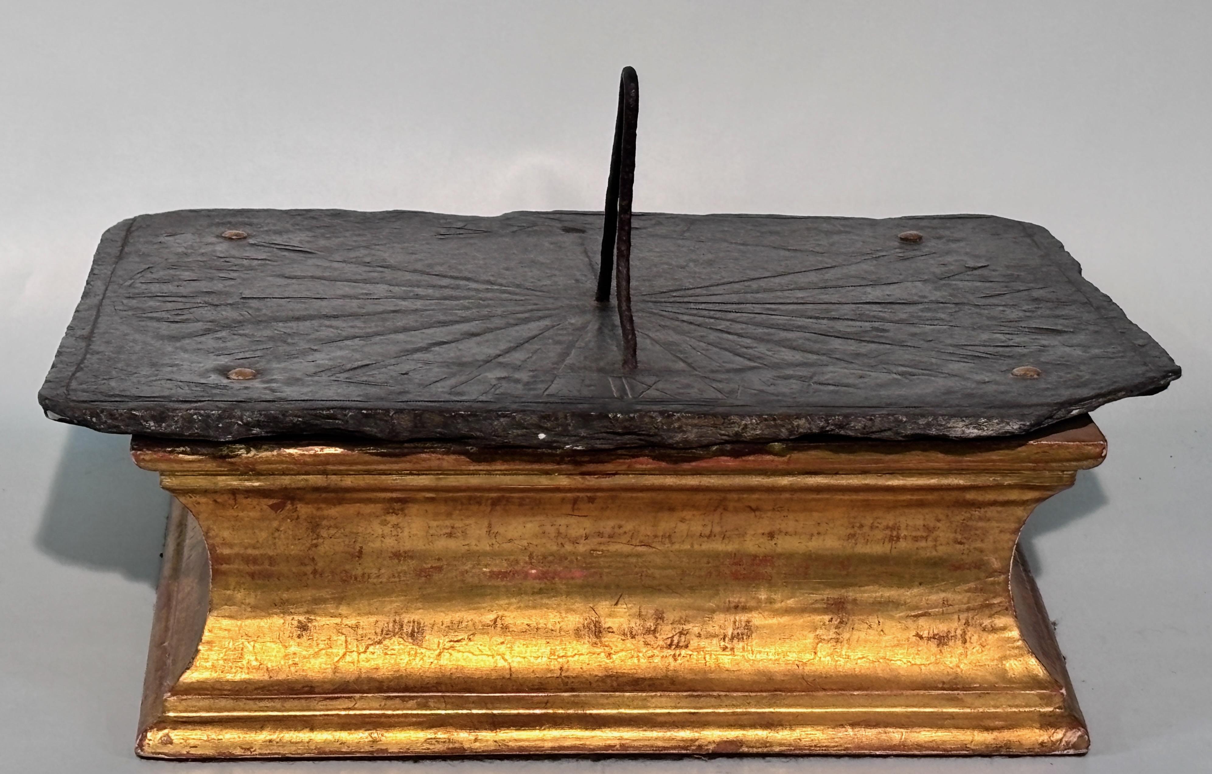 17th Century Slate Sundial, Decorated And Dated For Sale 2