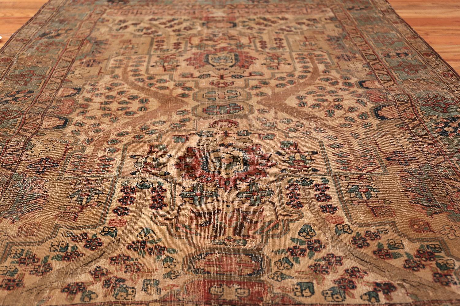 18th Century and Earlier 17th Century Small Size Persian Khorassan Rug. 4 ft 5 in x 5 ft 9 in For Sale