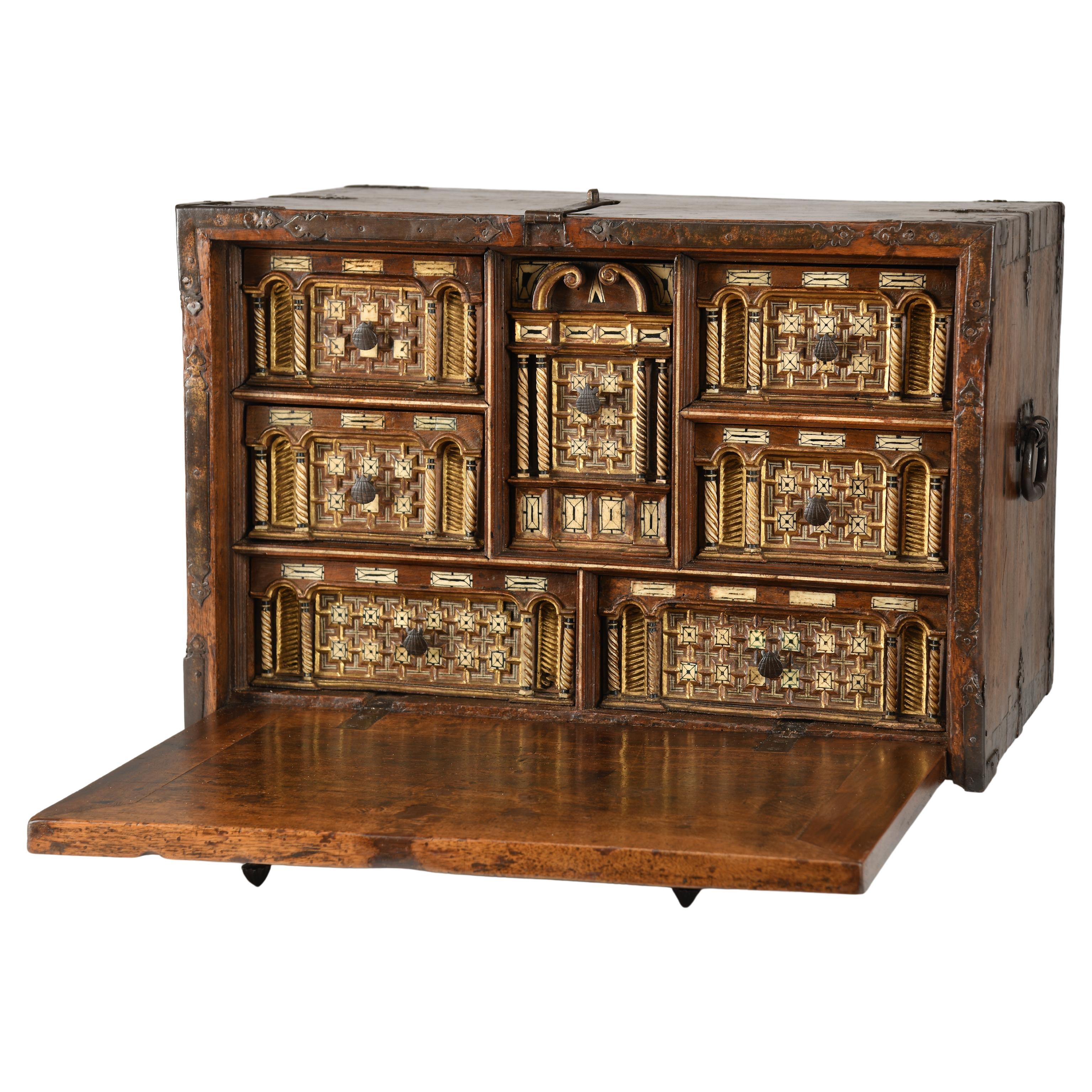 17th Century Small Spanish Cabinet (Bargueño)