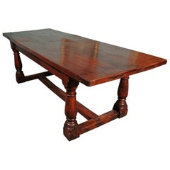 17th Century Solid Yew Wood Refectory Table