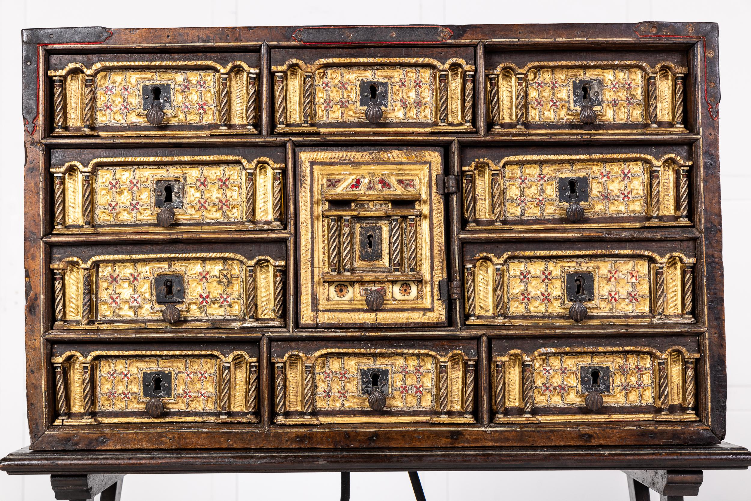 17th Century Spanish Bargueño Vargas Cabinet 2