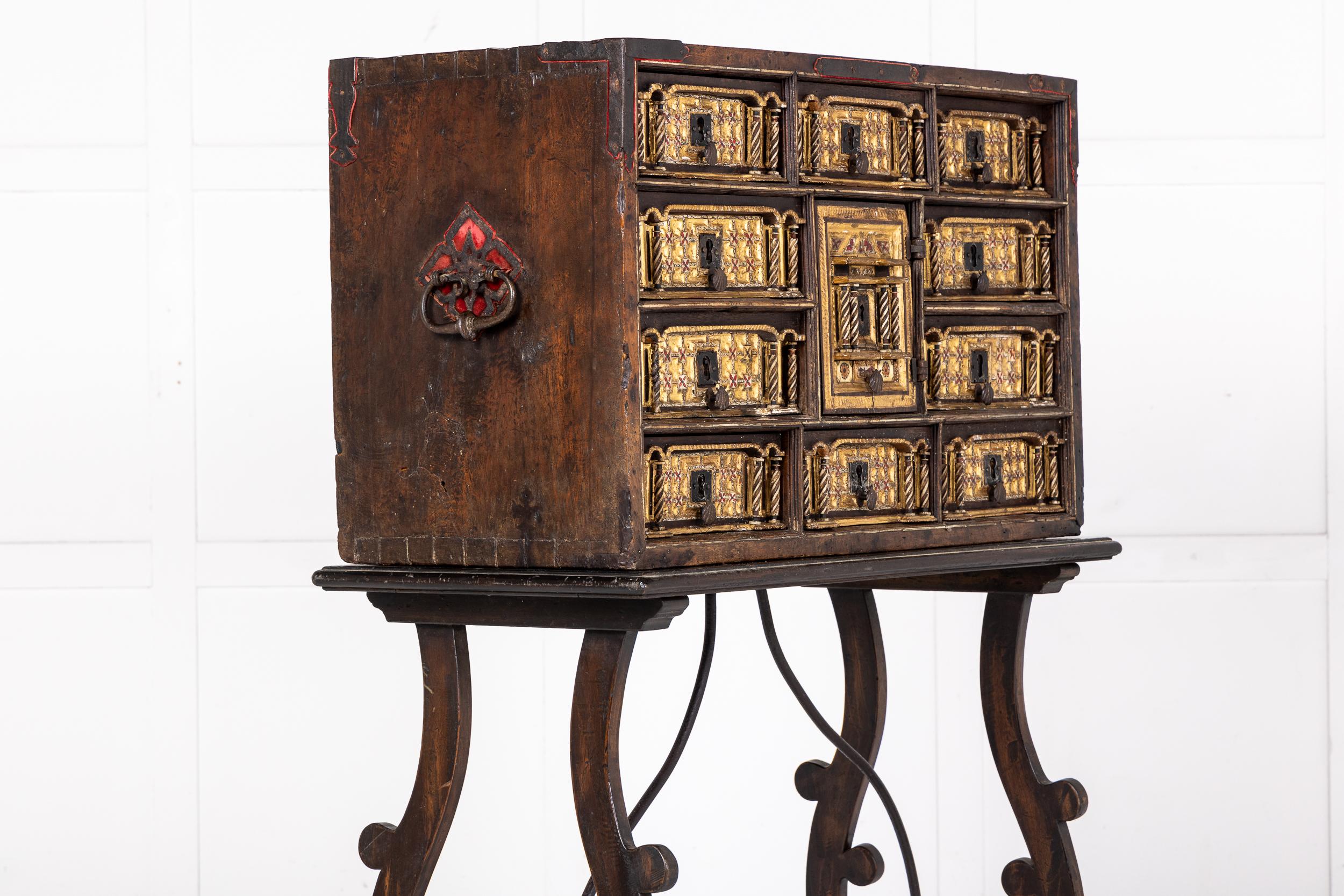 17th Century Spanish Bargueño Vargas Cabinet 3