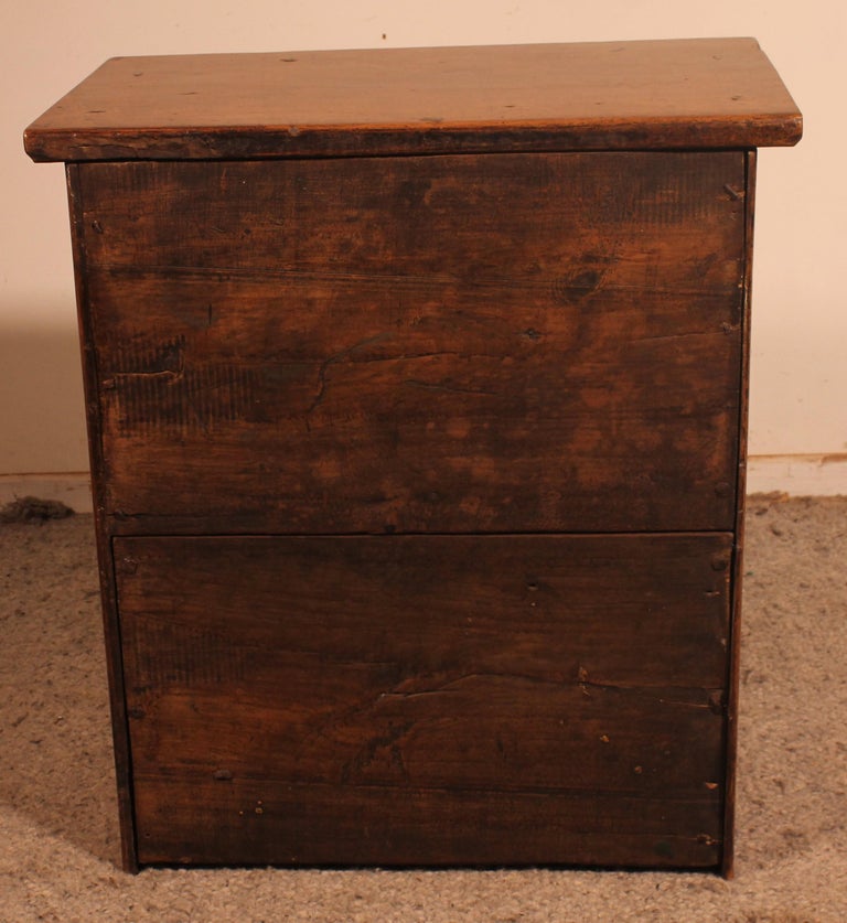 17th Century Spanish Bedside Table Or Small Walnut For Sale