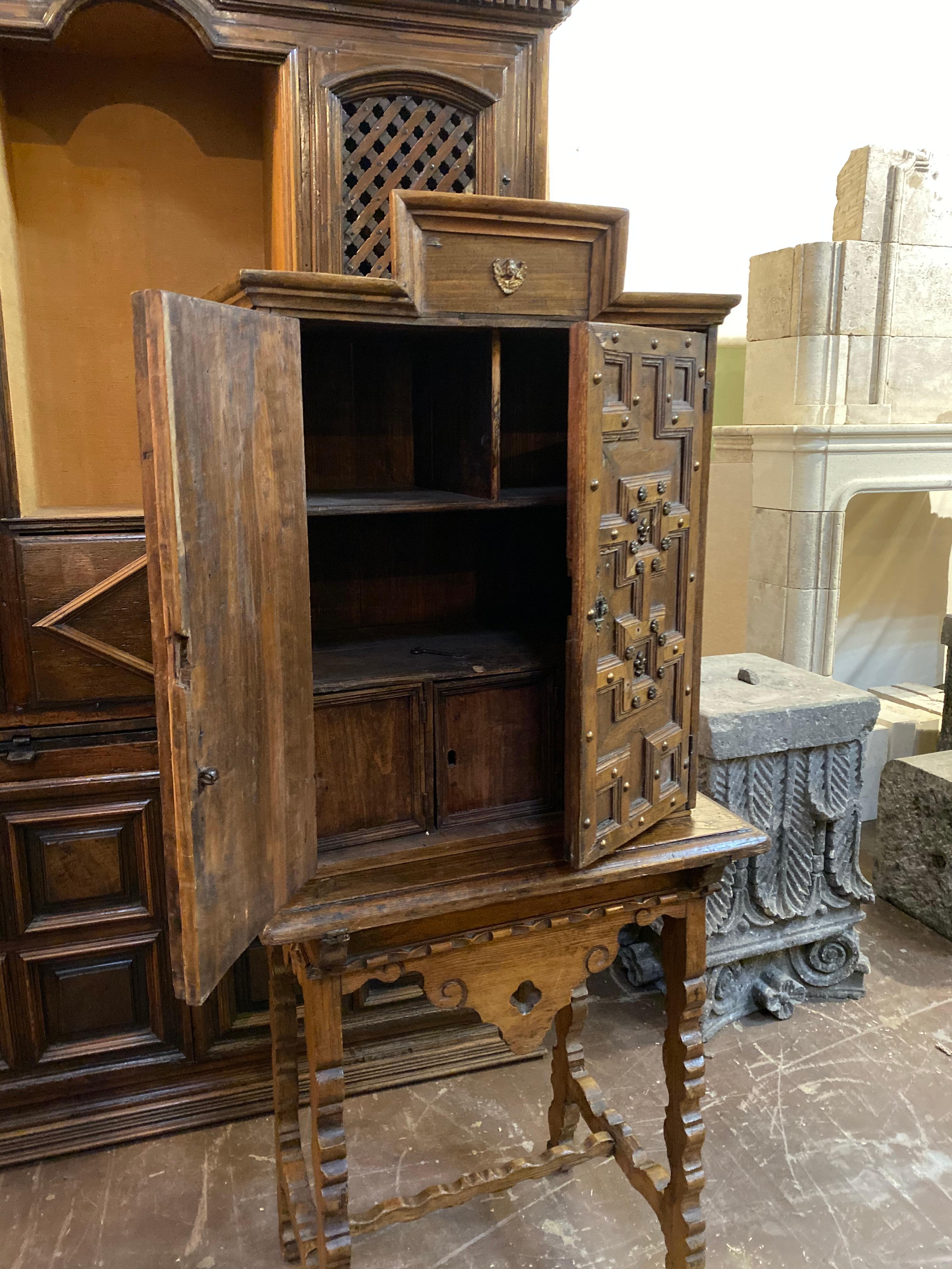 Wood 17th Century Spanish Cabinet