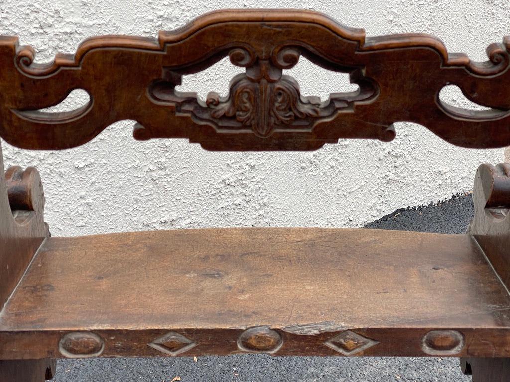 18th Century and Earlier 17th Century Spanish Carved Church Bench