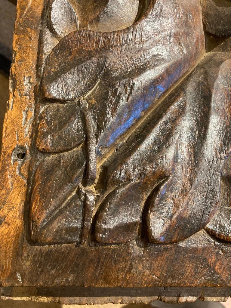 17th Century Spanish Carved Walnut Door Panel For Sale 11