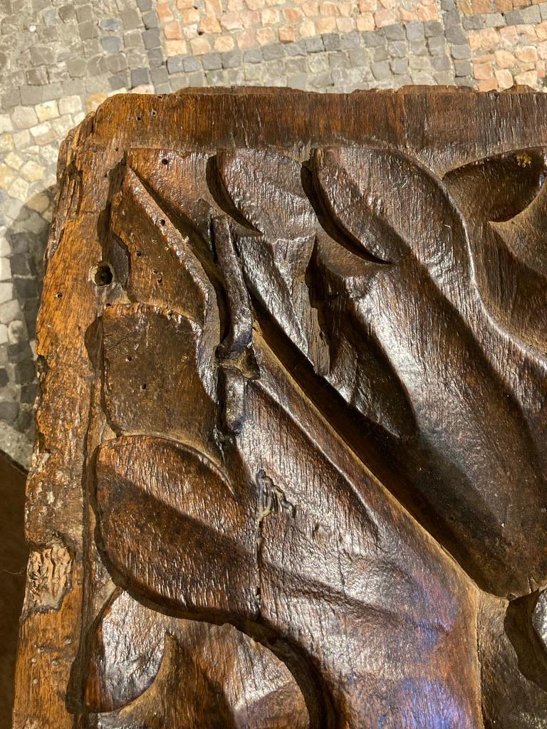 17th Century Spanish Carved Walnut Door Panel For Sale 12