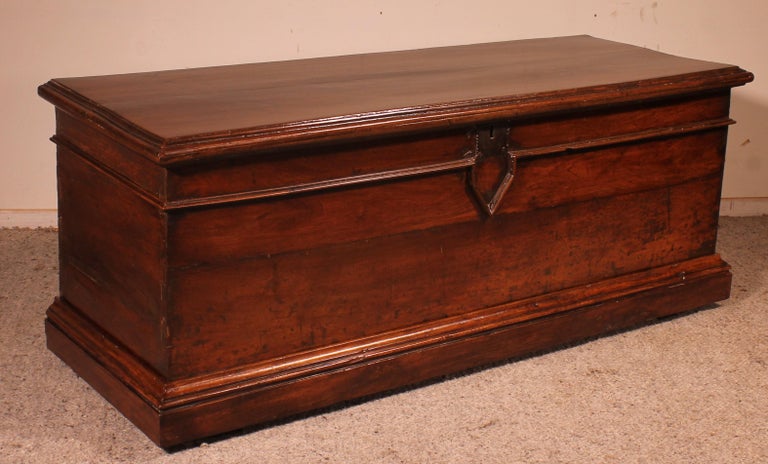 17th Century, Spanish Chest in Walnut For Sale 8