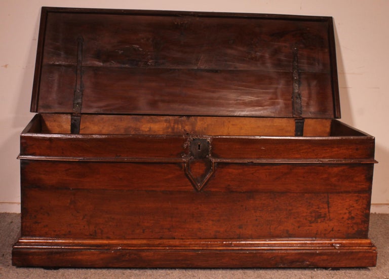 18th Century and Earlier 17th Century, Spanish Chest in Walnut For Sale