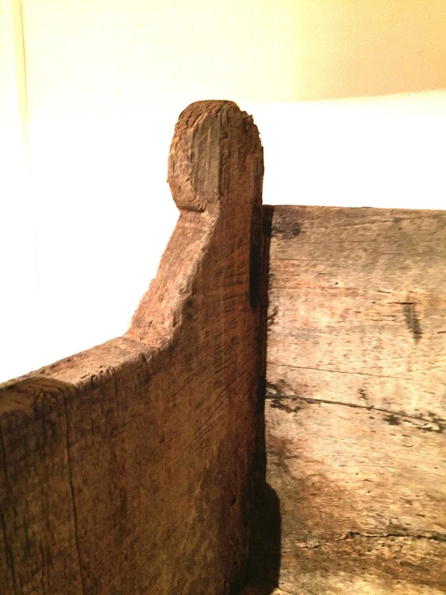17th Century Spanish Chestnut Bench Settee 3